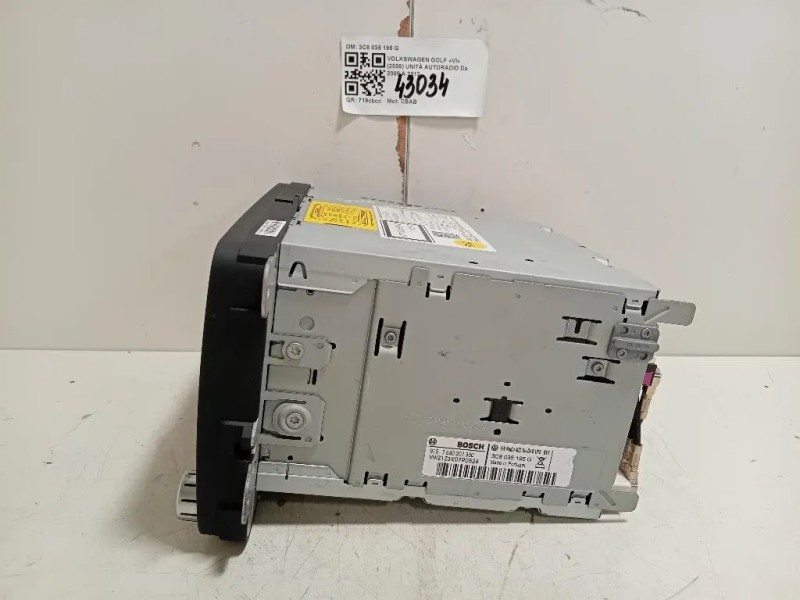 Unità Autoradio 3C8 035 195 G Volkswagen GOLF VI 2009