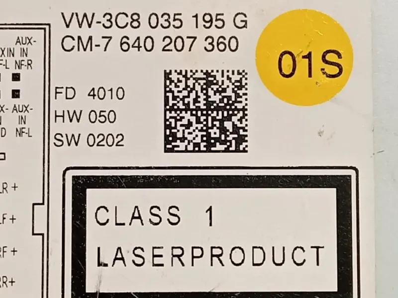 Unità Autoradio 3C8 035 195 G Volkswagen GOLF VI 2009