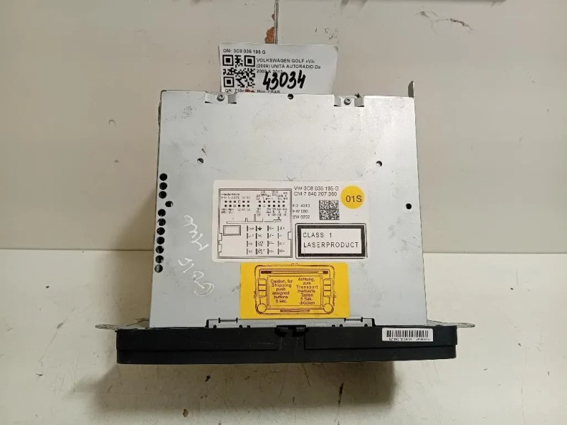 Unità Autoradio 3C8 035 195 G Volkswagen GOLF VI 2009