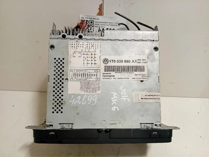 Unità Autoradio 1T0035680AX Volkswagen GOLF VI 2009