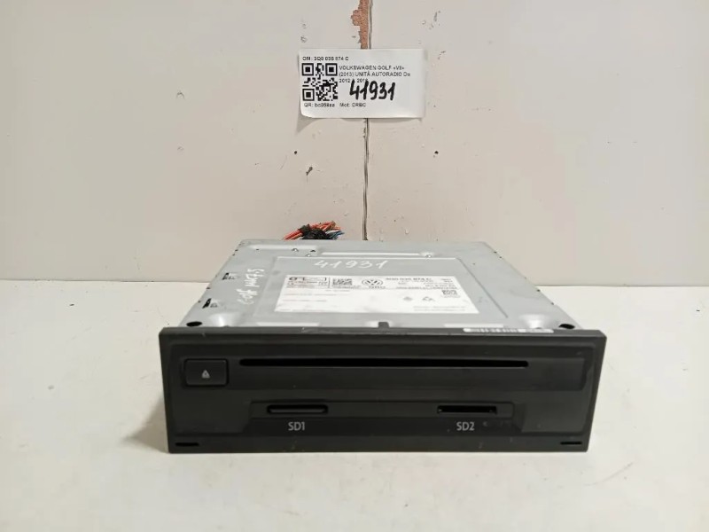 Unità Autoradio 3Q0 035 874 C 3Q0035874C Volkswagen GOLF VII 2013