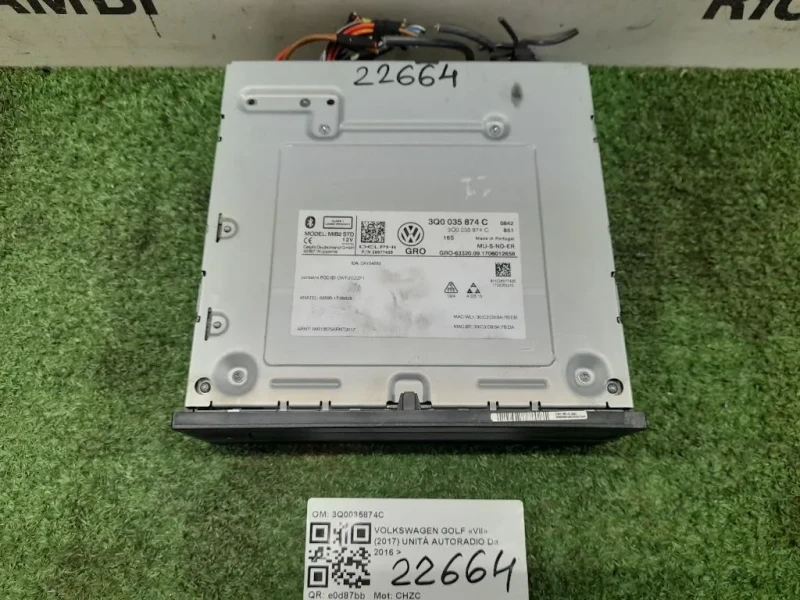 Unità Autoradio 3Q0035874C Volkswagen GOLF VII 2017