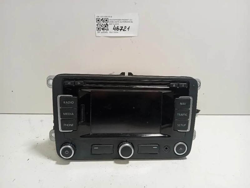 Unità Autoradio 3C0 035 270 B Volkswagen Passat V 2005