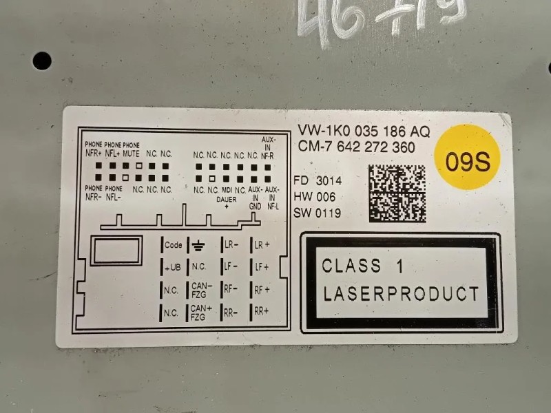 Unità Autoradio 1K0 035 186 AQ Volkswagen Passat VI Variant 2011
