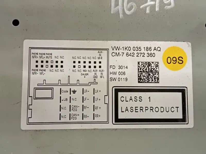 Unità Autoradio 1K0 035 186 AQ Volkswagen Passat VI Variant 2011