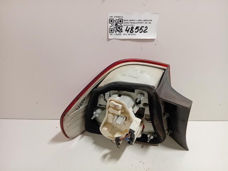 Fanale POST DX 21838014 Bmw Serie 3 E90 Berlina 2005
