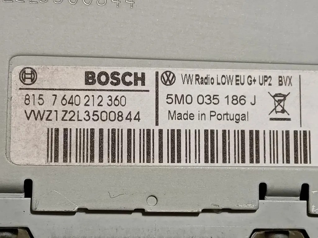 Unità Autoradio 5M0 035 186 J Volkswagen POLO VI 2009