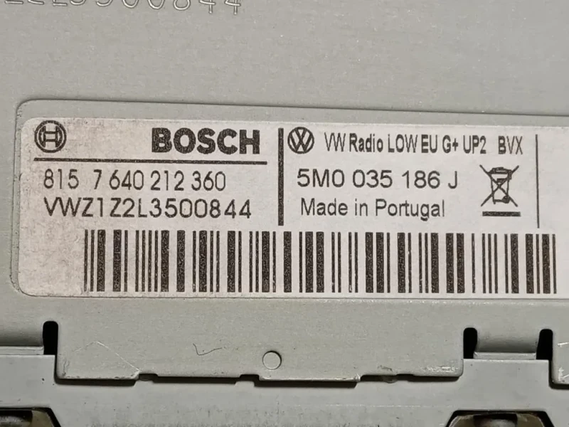 Unità Autoradio 5M0 035 186 J Volkswagen POLO VI 2009