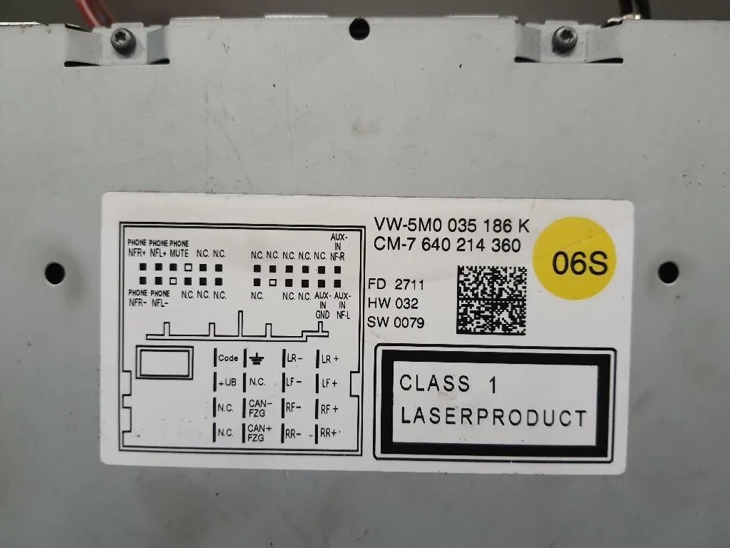 Unità Autoradio 5M0035186K Volkswagen Sharan IV 2010