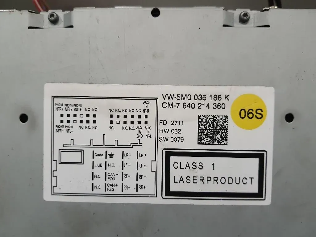 Unità Autoradio 5M0035186K Volkswagen Sharan IV 2010