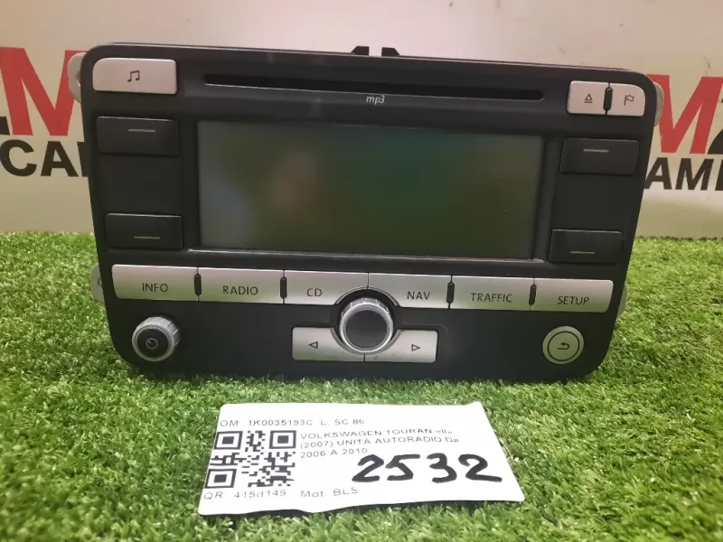 Unità Autoradio 1K0035193C Volkswagen Touran II 2007