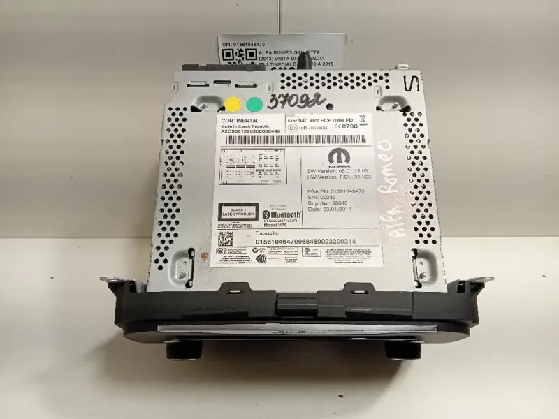 Unita DI Comando Multimediale 01561046470 Alfa Romeo Giulietta 2013