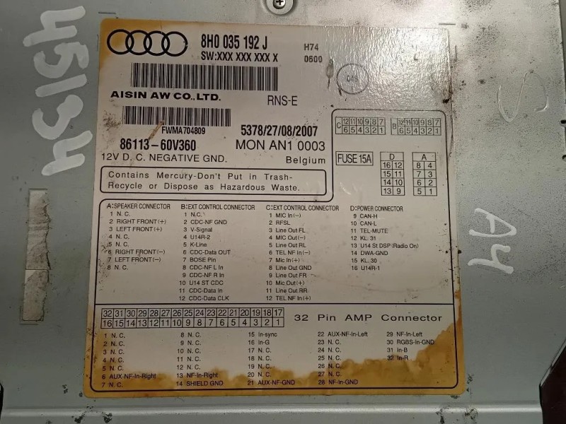 Unita DI Comando Multimediale 8H0 035 192 J Audi A4 8ED Avant 2005