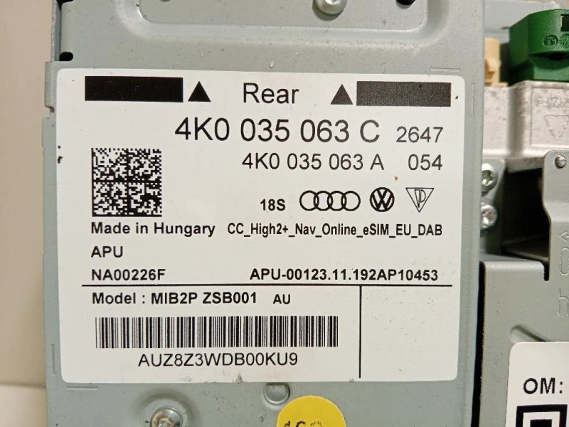 Unita DI Comando Multimediale 4K0 035 063 A Audi A6 4GD Avant 2016