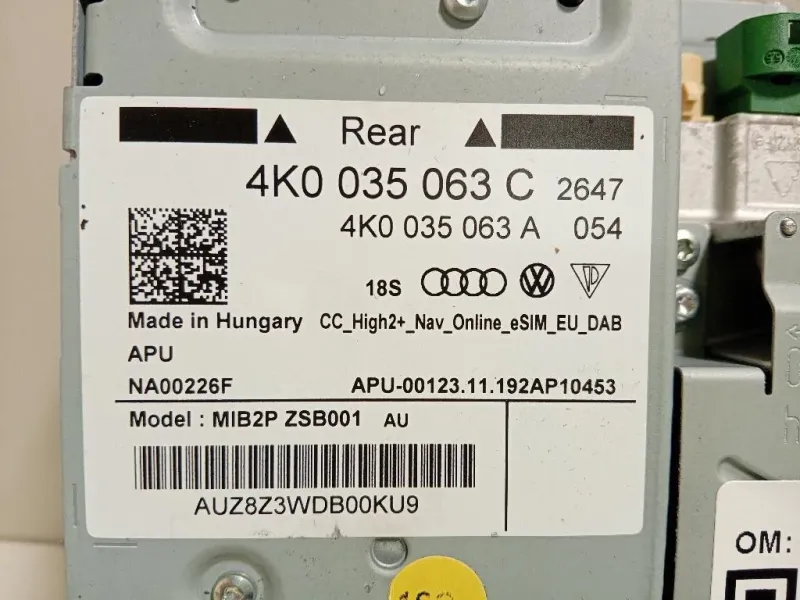 Unita DI Comando Multimediale 4K0 035 063 A Audi A6 4GD Avant 2016