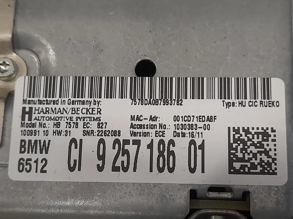 Unita DI Comando Multimediale 925718601 Bmw Serie 3 E90 Berlina 2005