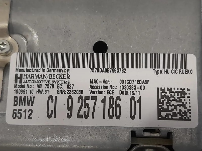 Unita DI Comando Multimediale 925718601 Bmw Serie 3 E90 Berlina 2005