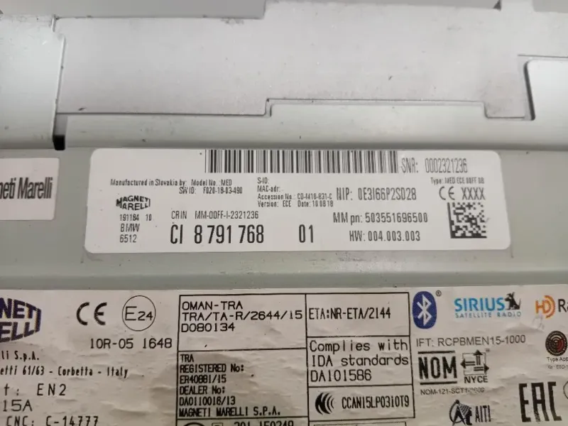 Unita DI Comando Multimediale 8791768 Bmw Serie 3 F31 Touring 2012