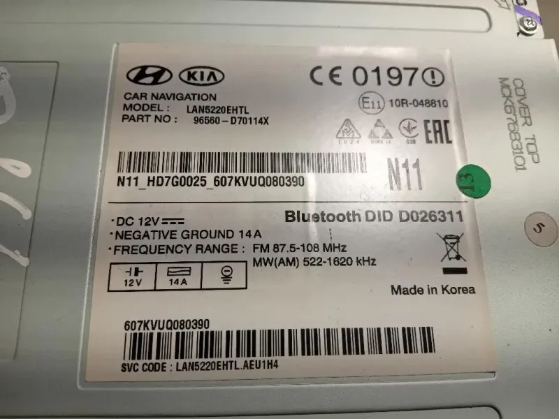 Unita DI Comando Multimediale 96560-D70114X Hyundai Tucson II 2015