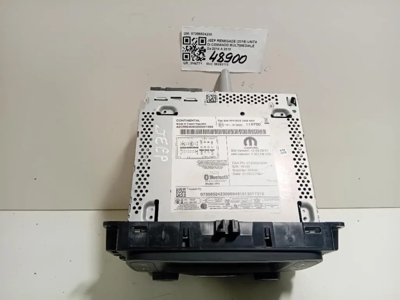 Unita DI Comando Multimediale 07356524230 Jeep Renegade 2015