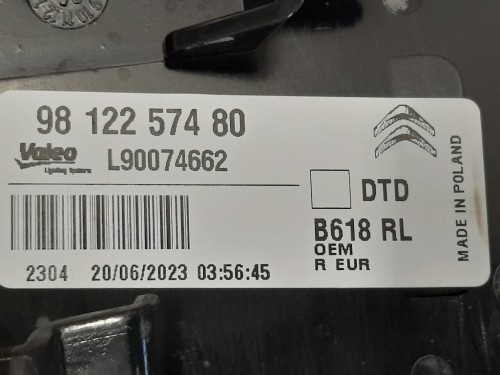 Fanale POST DX 98 122 574 80 Citroen C3 III 2016