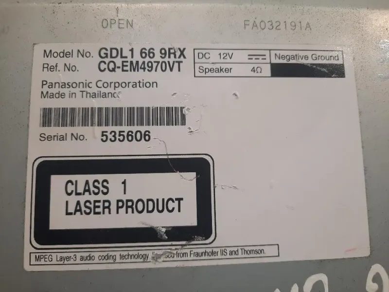 Unita DI Comando Multimediale GSL1669RX CQ-EM4970VT Mazda 6 III 2013