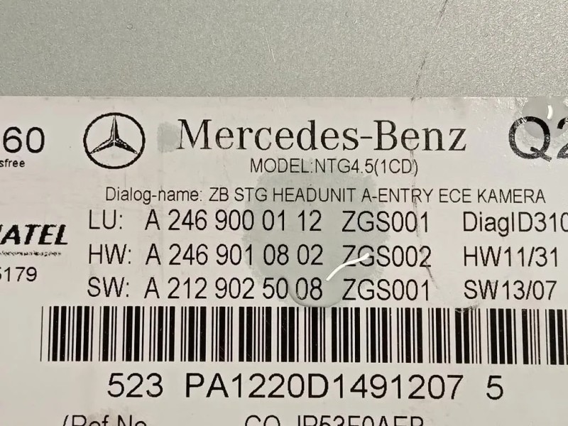 Unita DI Comando Multimediale A2469000112 Mercedes Classe B W246 2012