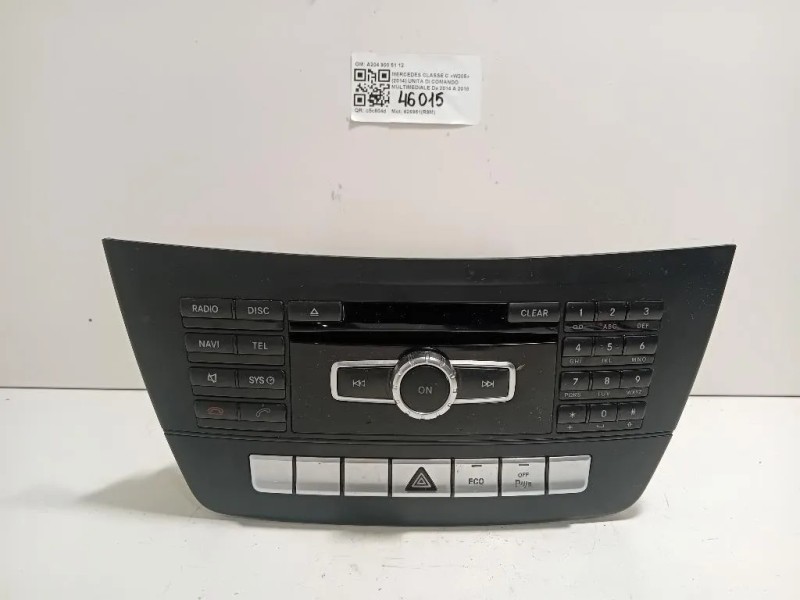 Unita DI Comando Multimediale A204 900 51 12 Mercedes Classe C W205 2014