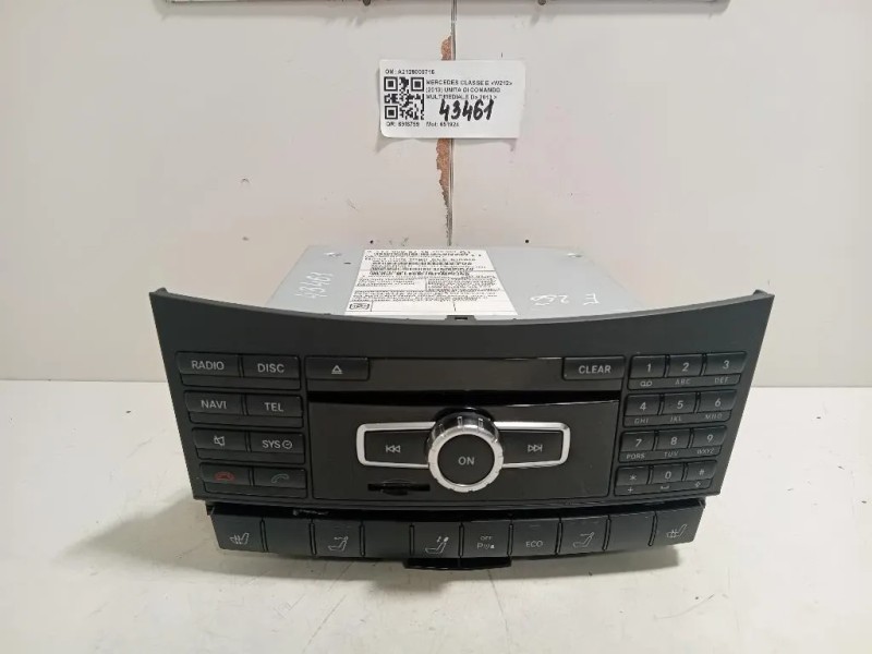 Unita DI Comando Multimediale A2129008716 Mercedes Classe E W212 2013