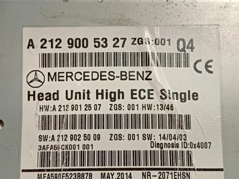 Unita DI Comando Multimediale A2129005327 Mercedes Classe E W212 2013