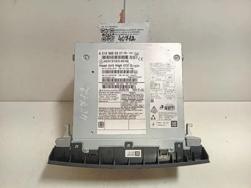 Unita DI Comando Multimediale A2129005327 Mercedes Classe E W212 2013