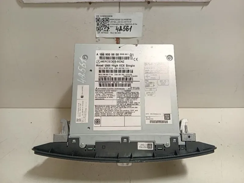 Unita DI Comando Multimediale A1669009808 Mercedes Classe ML W166 2012