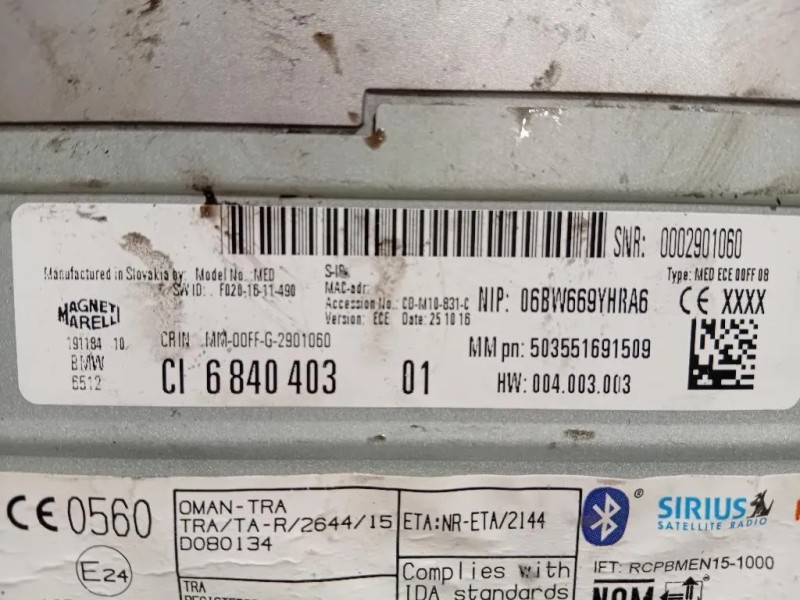 Unita DI Comando Multimediale 6840403 Mini MINI ONE F55 2014