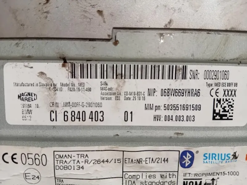 Unita DI Comando Multimediale 6840403 Mini MINI ONE F55 2014