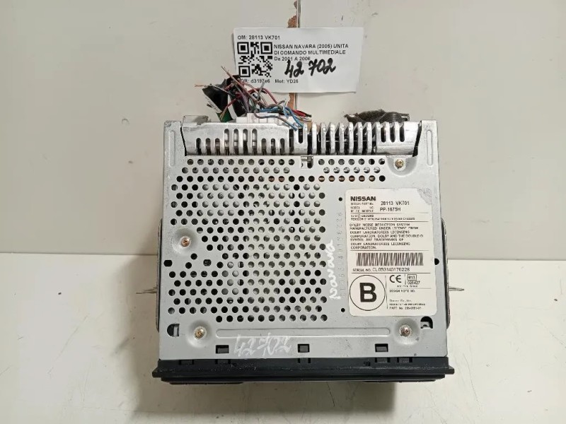 Unita DI Comando Multimediale 28113 VK701 Nissan Navara 2005