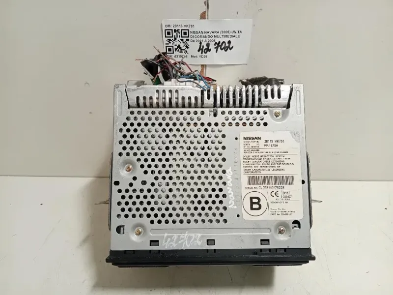 Unita DI Comando Multimediale 28113 VK701 Nissan Navara 2005