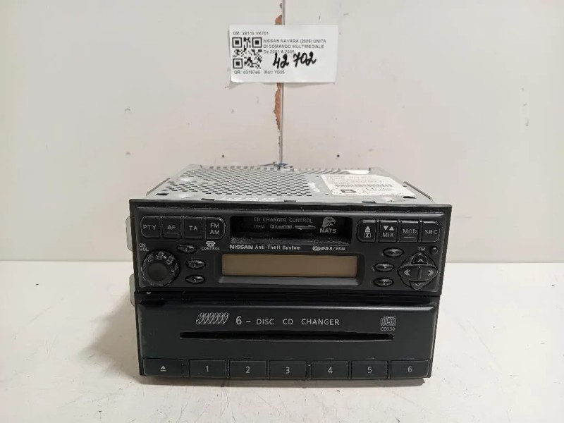 Unita DI Comando Multimediale 28113 VK701 Nissan Navara 2005