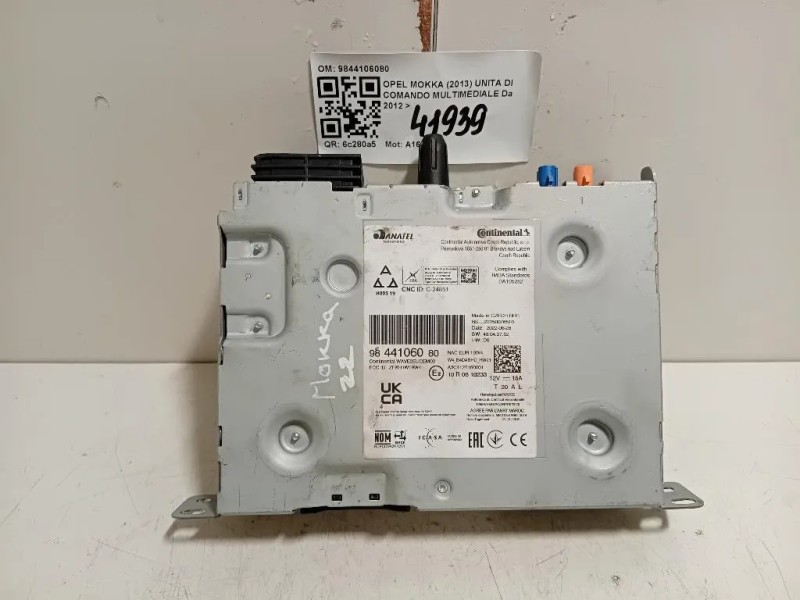 Unita DI Comando Multimediale 9844106080 Opel Mokka 2013