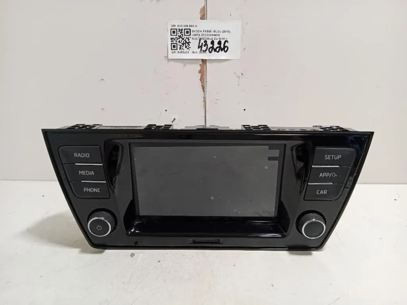 Unita DI Comando Multimediale 6V0 035 869 H Skoda Fabia NJ3 2018