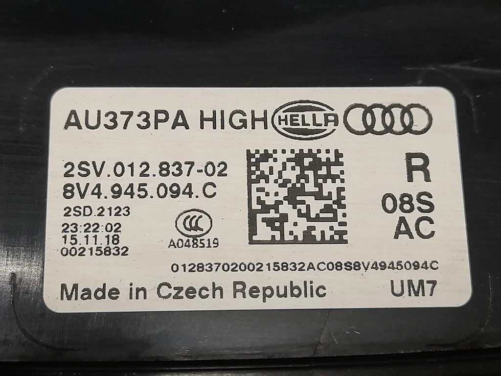 Fanale POST DX 8V4945094 LED DESTRO Audi A3 8VM 2016