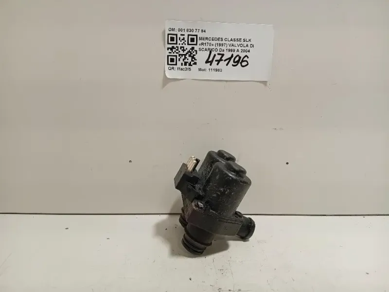 Valvola DI Scarico 0018307784 1147412114 Mercedes Classe SLK R170 1997