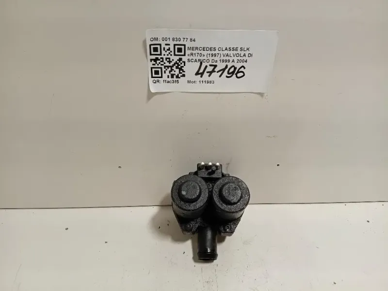 Valvola DI Scarico 0018307784 1147412114 Mercedes Classe SLK R170 1997