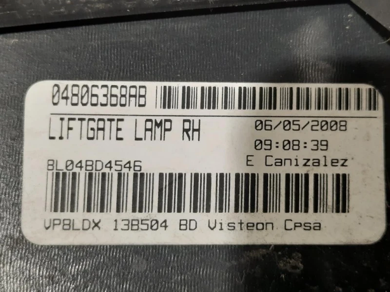 Fanale POST DX 04806368AB Dodge Journey 2009