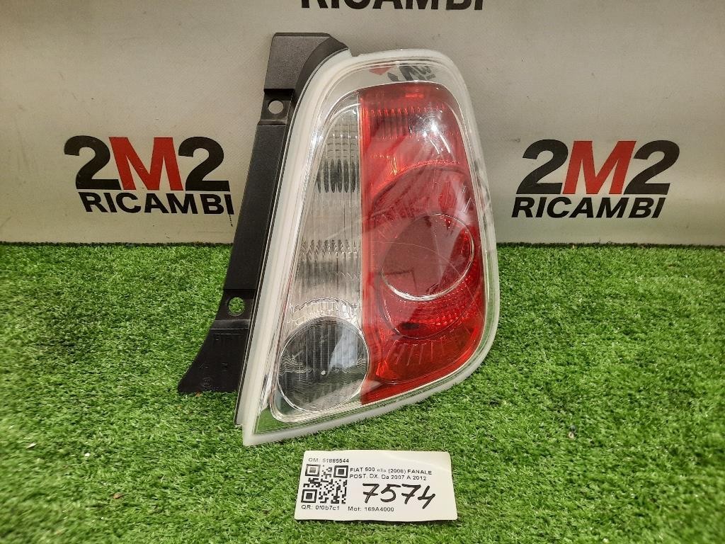 Fanale POST DX 51885544 Fiat 500 II 2008