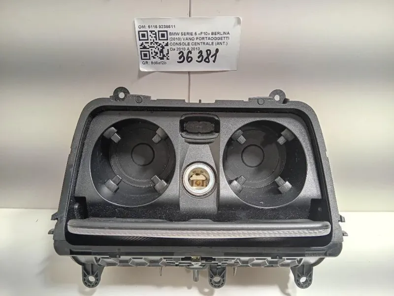 VANO Portaoggetti Console Centrale ANT 5116 9238611 Bmw Serie 5 F10 Berlina 2010
