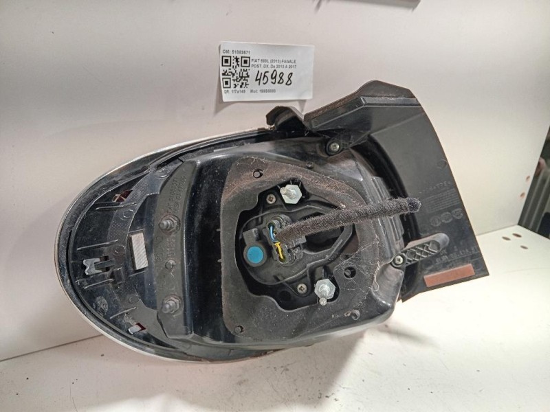Fanale POST DX 51883571 Fiat 500L 2013