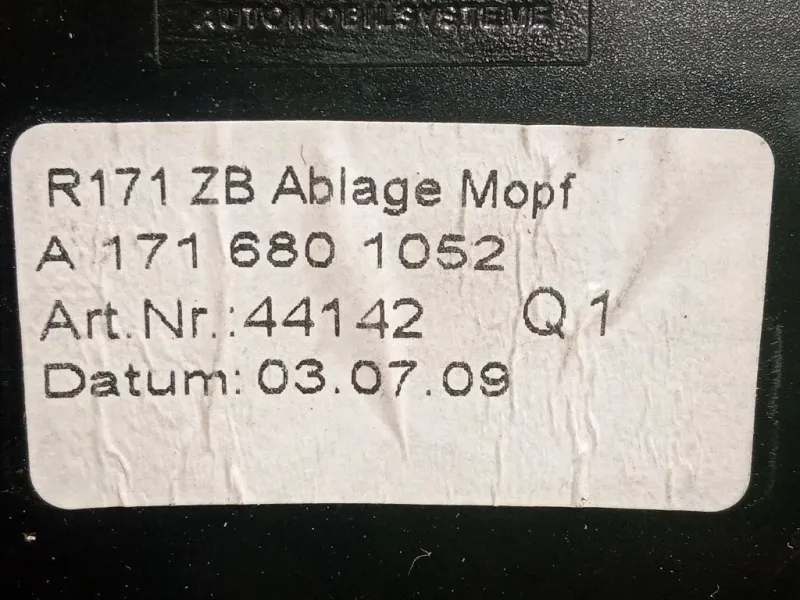 VANO Portaoggetti Console Centrale ANT A1716801052 Mercedes Classe SLK R171 2004