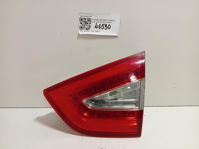 Fanale POST DX 92404-2Y5 INTERNO DESTRO Hyundai IX35 2013