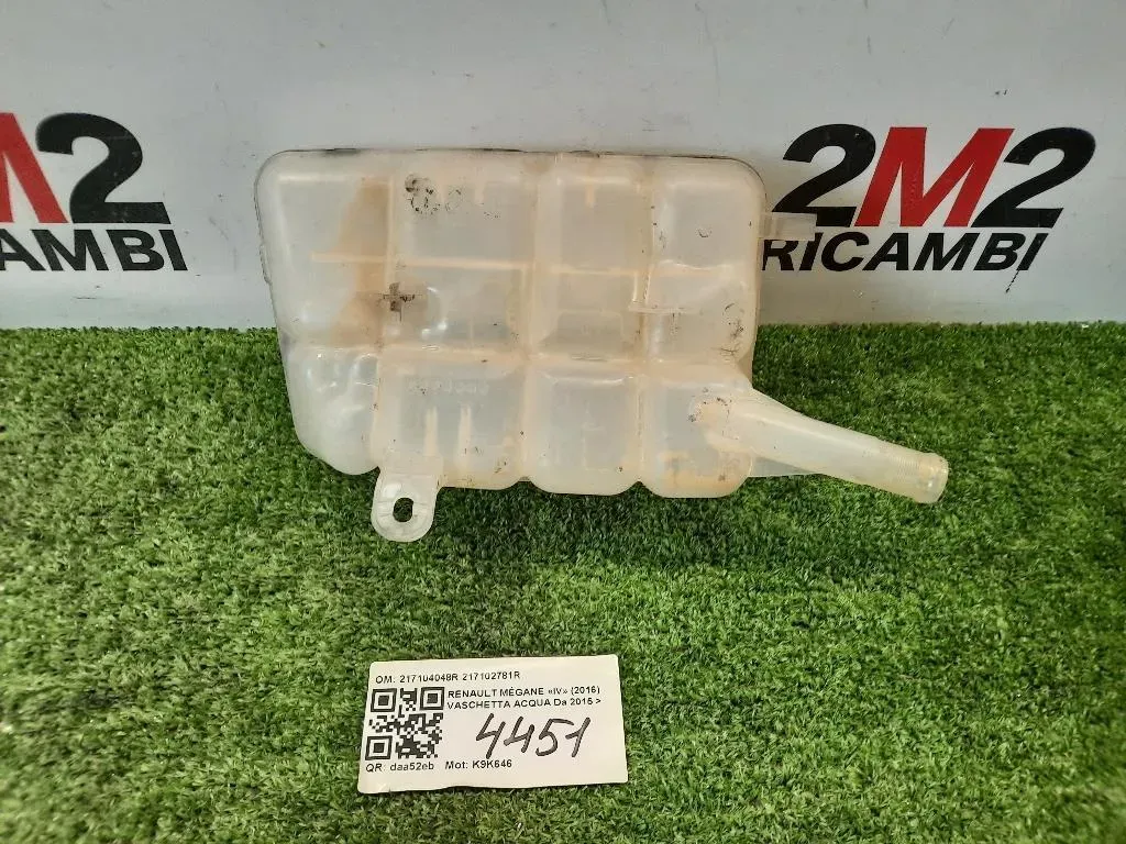 Vaschetta Acqua 217104048R 217102781R Renault Mégane IV 2016