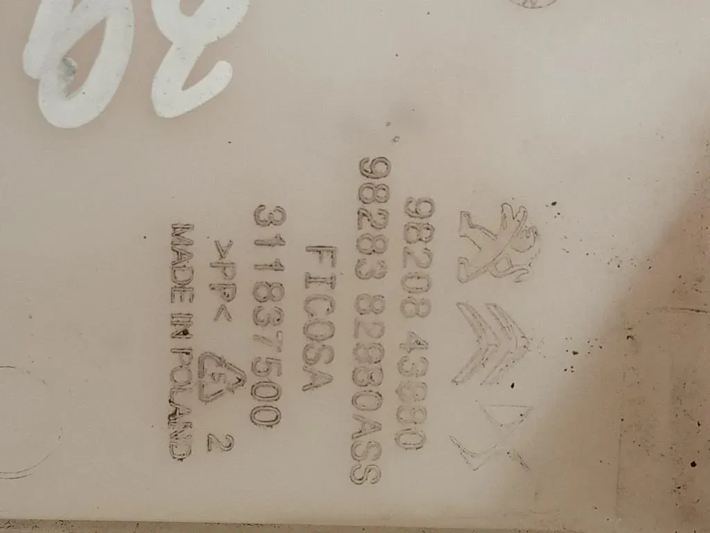 Vaschetta Tergicristalli 9820843880 Citroen DS3 Crossback 2018